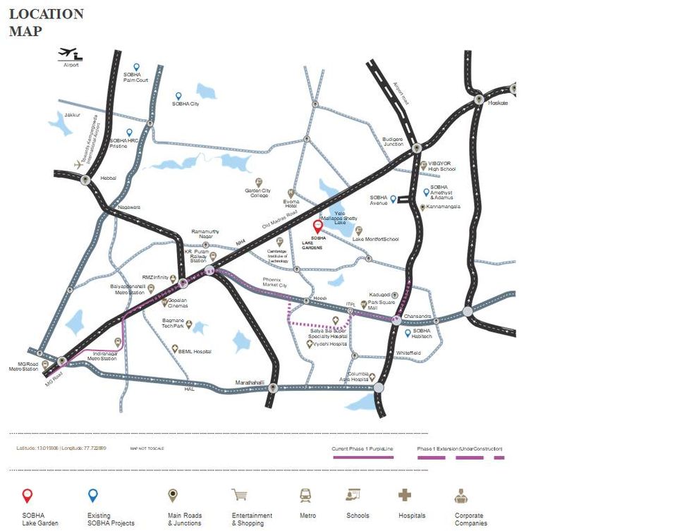 SOBHA Lake Gardens 2 & 3 BHK apartments for sale in BENGALURU, KA , Bangalore -73