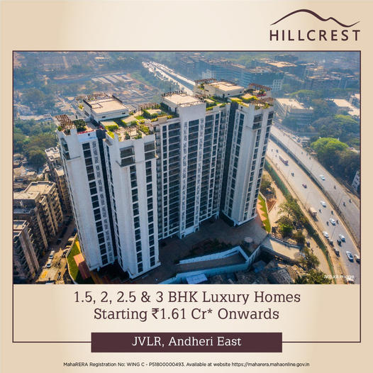 Ready To Move in 1.5, 2, 2.5 & 3 BHK Homes Starting ₹1.61 Cr* at Hillcrest, Andheri E