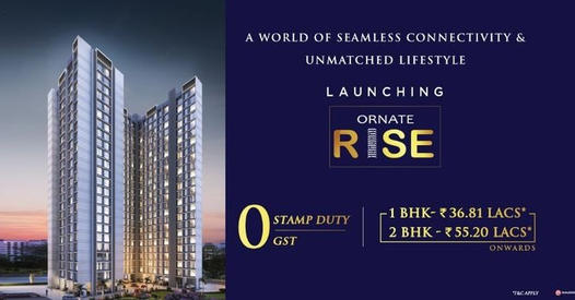 ORNATE RISE | KALYAN BHIWANDI BYPASS Offers Spacious RERA Carpet @ Lowest Price