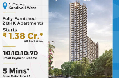 Fully Furnished 2 BHK Apartments at Charkop Kandivli West